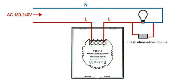 Schéma branchement interrupteur connecté Sonoff